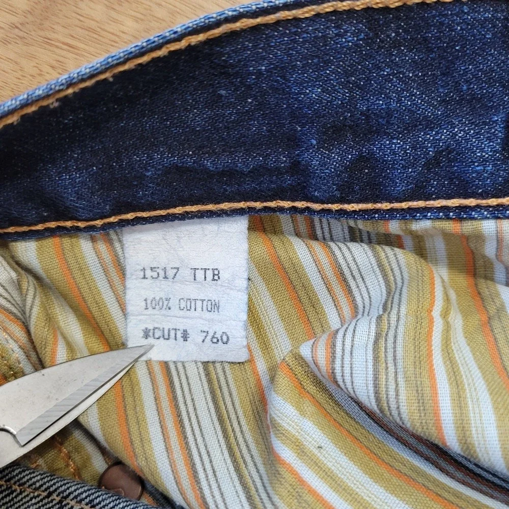 J Brand Straight Leg Jeans Men‎ 33 x 35 Dark Indigo Blue 1517 TTB USA Denim